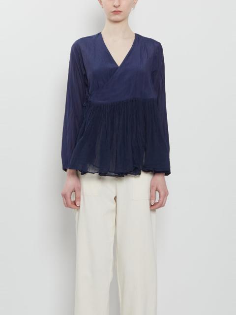 pas de calais Cotton Silk Lawn Wrap Blouse