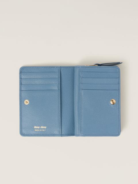 Miu Miu Small Madras leather wallet