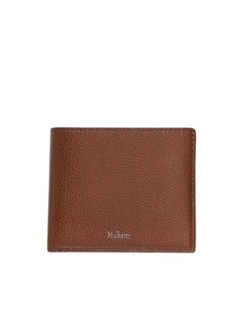 Mulberry grainy leather bi-fold wallet