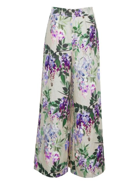 Cara Cara Josephine floral-print linen trousers