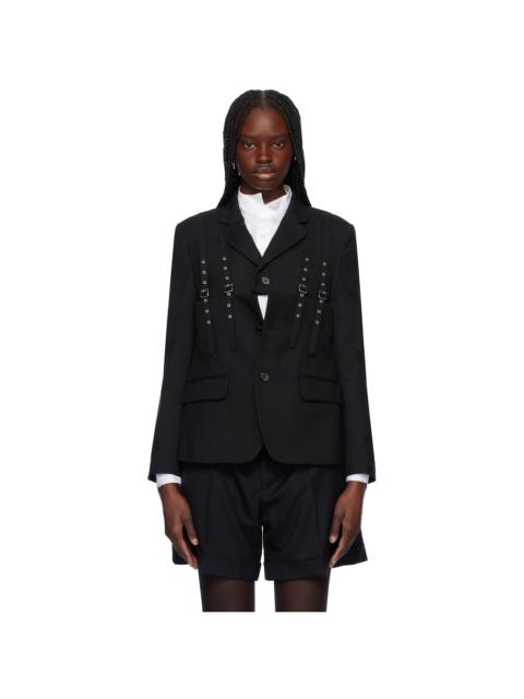 Noir Kei Ninomiya Black Wool Oxford Blazer