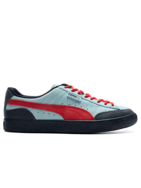 PUMA PUMA X PERKS AND MINI CLYDE RUBBER SNEAKERS - LIGHT AQUA/WARM EARTH