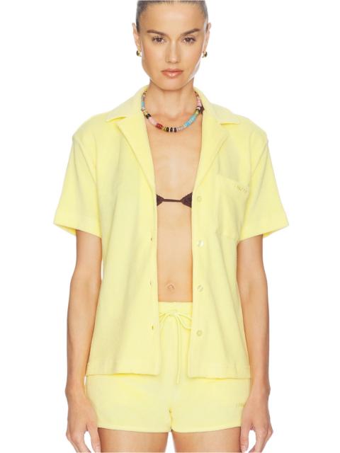 Hunza G Towelling Resort Shirt