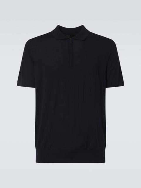 Loro Piana Wool zip-up polo shirt