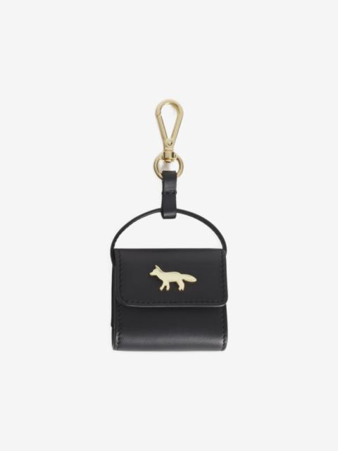 Maison Kitsuné Edie fox-plaque leather airpods holder