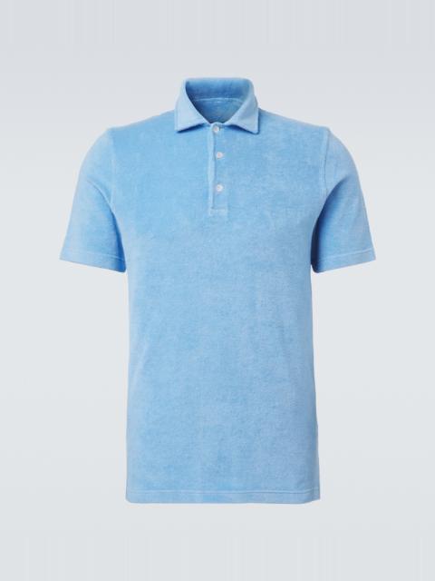 FEDELI Cotton terry polo shirt