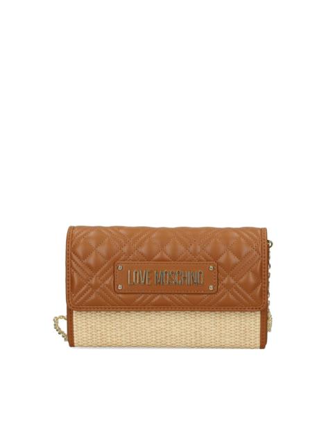 Moschino quilted woven cross body bag