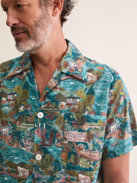 Derek Rose Men's Short Pajamas London Scenic Print Multi