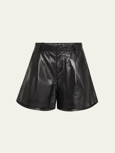 R13 Loose Leather Shorts