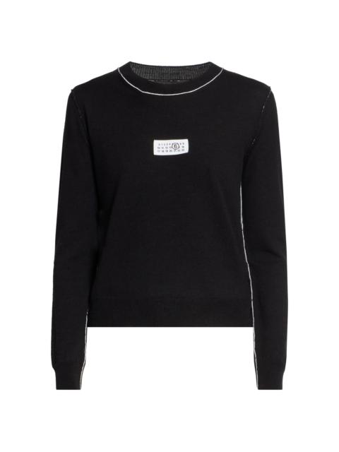 MM6 Maison Margiela Women's Wool Crewneck Sweater - Black