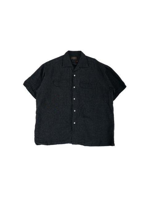 BEAMS PLUS Open Collar 1/40 Linen Charcoal