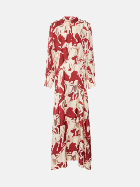 Felicia printed silk maxi dress