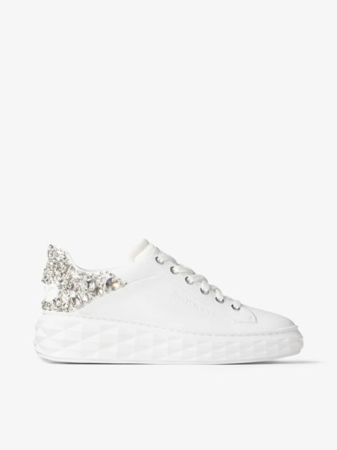JIMMY CHOO Diamond Maxi/f Ii
White and Silver Nappa Leather Trainers with Crystals