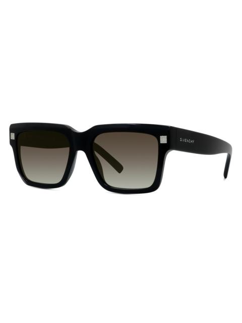 Givenchy Men's GV Day 55MM Square Sunglasses - Shiny Black Gradient