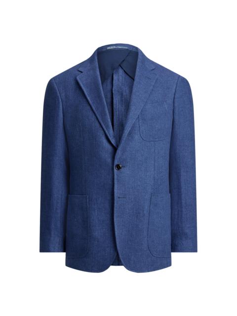Polo Ralph Lauren Men's Tonal Herringbone Linen Sport Coat - Bright Navy