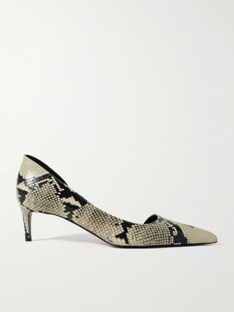 KHAITE Jett Snake-effect Leather Pumps