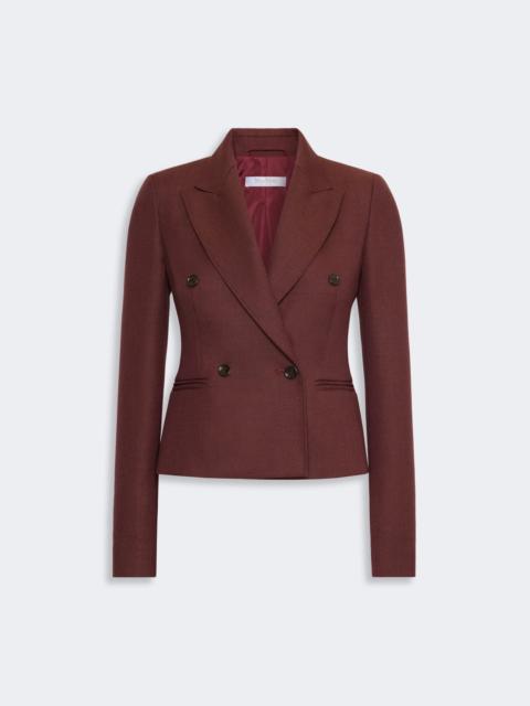 Max Mara ANGIZIA Denim-effect wool double-breasted jacket - RUST