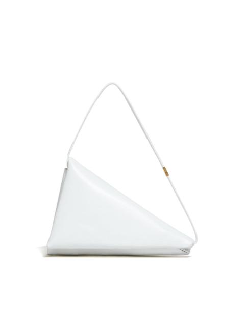 triangle leather shoulder bag