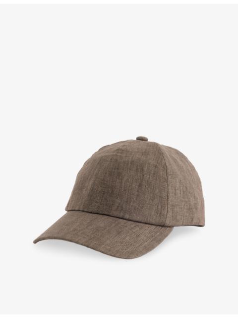 Sunspel Panelled Linen Cap