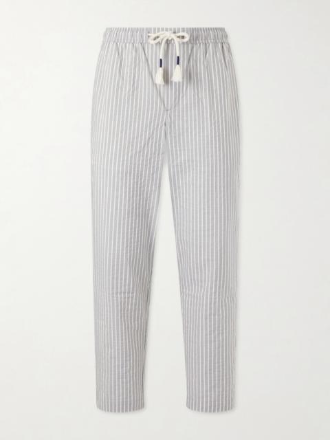 ORLEBAR BROWN Sonoran Straight-Leg Striped Cotton-Blend Seersucker Trousers