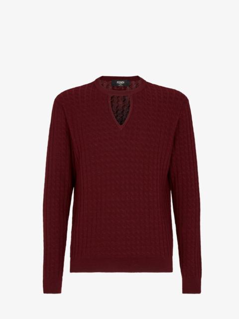 FENDI Burgundy wool jumper