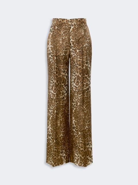 Max Mara ROMANA Printed silk trousers - BROWN
