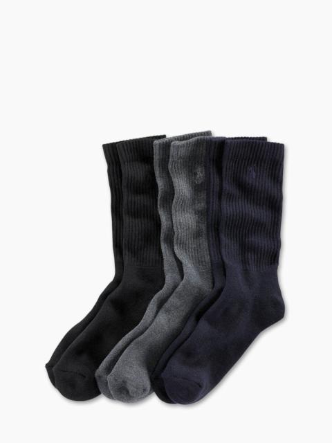 Polo Ralph Lauren POLO RALPH LAUREN CREW SOCK 3-PACK NAVY/CHARCOAL HEATHER/BLACK