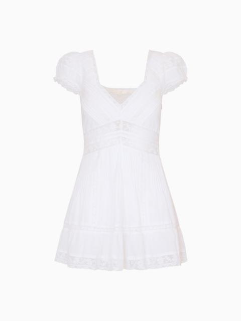LoveShackFancy Edena Cotton Victorian Mini Dress