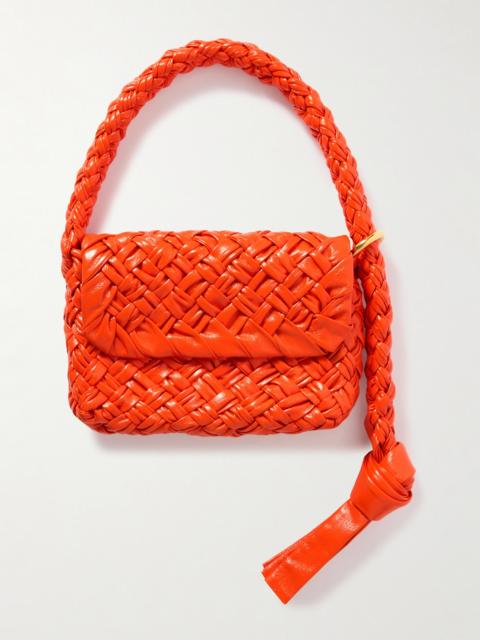 Bottega Veneta Kalimero Città Gathered Intrecciato Leather Shoulder Bag