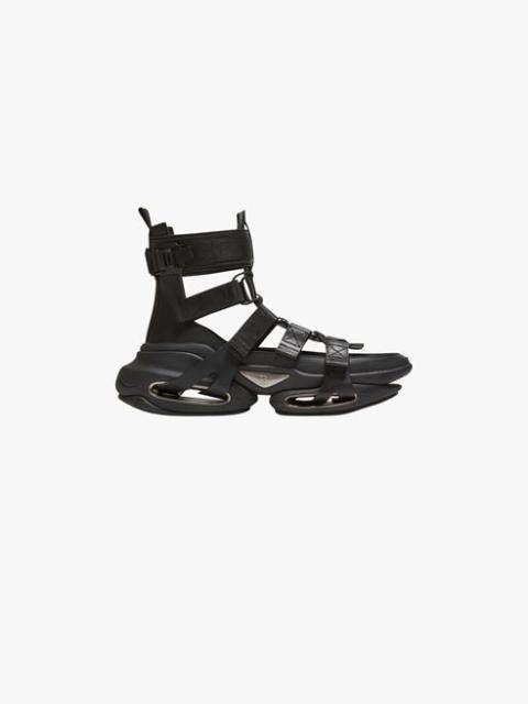 Balmain Black leather B-Bold sandal sneakers
