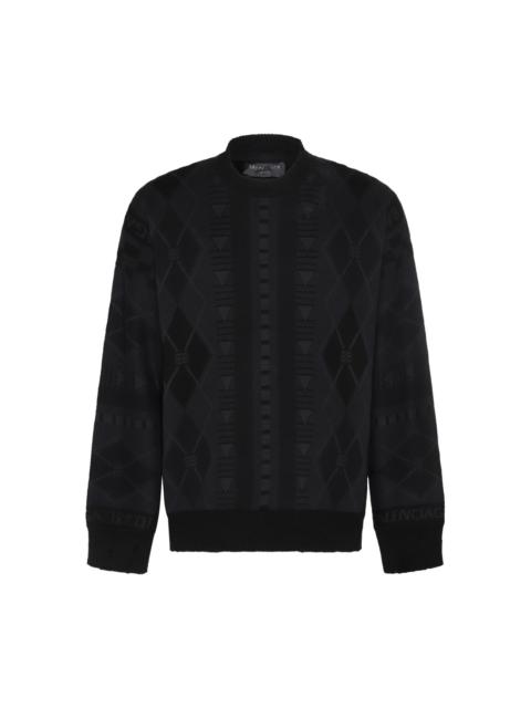 dark grey cotton knitwear