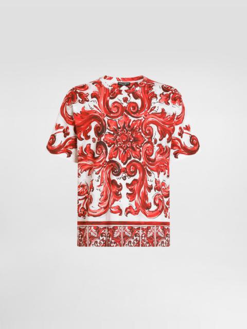 Dolce & Gabbana Majolica-print cotton t-shirt