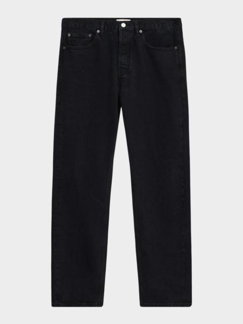 Men's Straight-Fit Black Denim Jeans