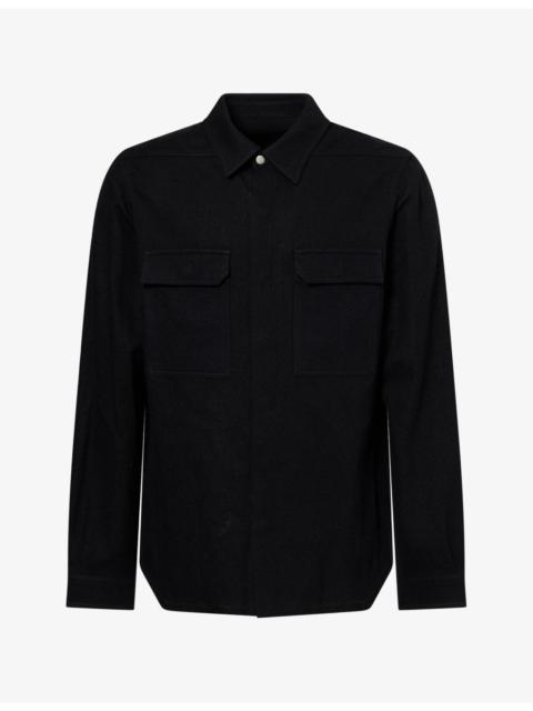 Rick Owens Regular-Fit Flap-Pocket Cotton-And-Wool Shirt