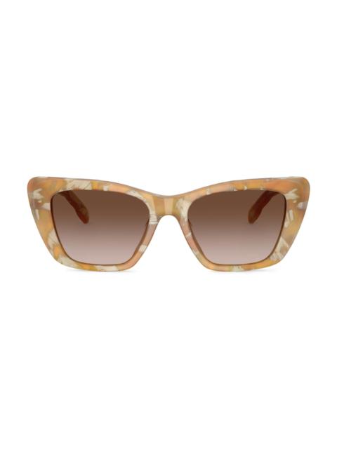 TORY BURCH Women's 52MM Cat-Eye Sunglasses - Honey Brown