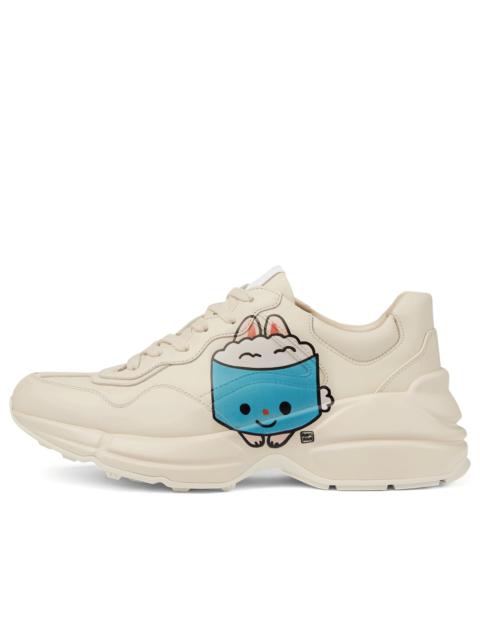 GUCCI (WMNS) Gucci Kawaii Rhyton Leather Sneakers 'Cream White' 738776-DRW00-9522