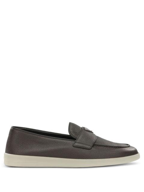 Prada HAMMERED LEATHER LOAFERS