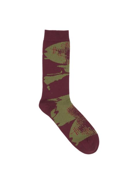 HENRIK VIBSKOV BUBBLE WRAP SOCKS HOMME - WINE BUBBLE