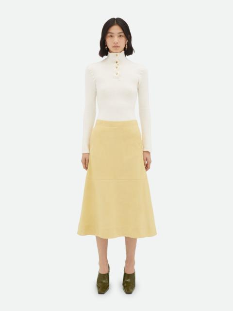 Bottega Veneta Suede Leather Skirt | REVERSIBLE