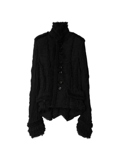 pleated silk jacket