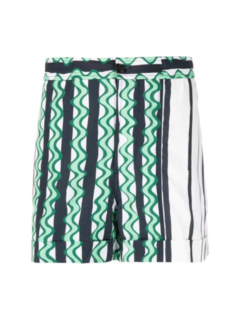 Neil Barrett abstract-print swim shorts