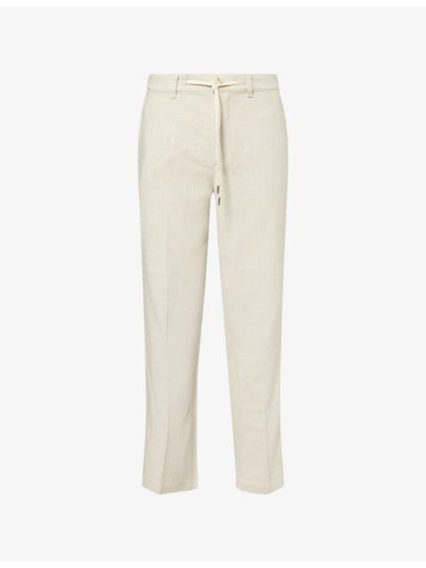 PAIGE Tiano Straight-Leg Linen-Blend Trousers