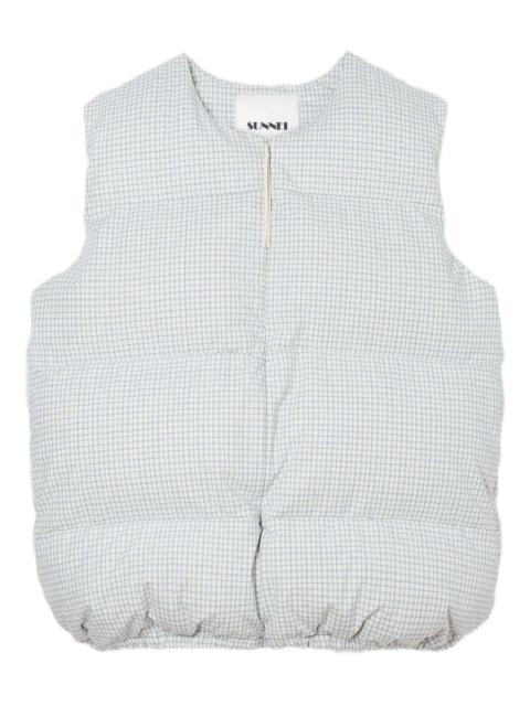 SUNNEI checked puffy gilet
