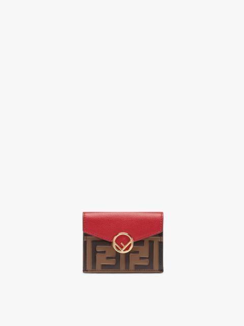 FENDI Red leather wallet