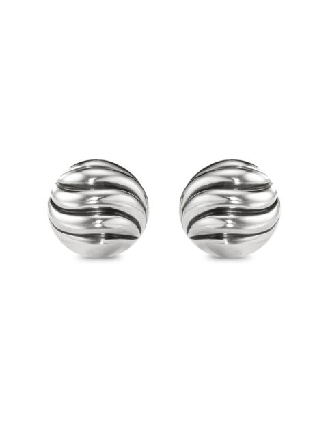 DAVID YURMAN Women's Sculpted Cable Stud Earrings in Sterling Silver, 8MM - Silver
