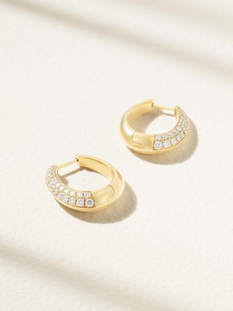 ANITA KO 18-karat Gold Diamond Hoop Earrings