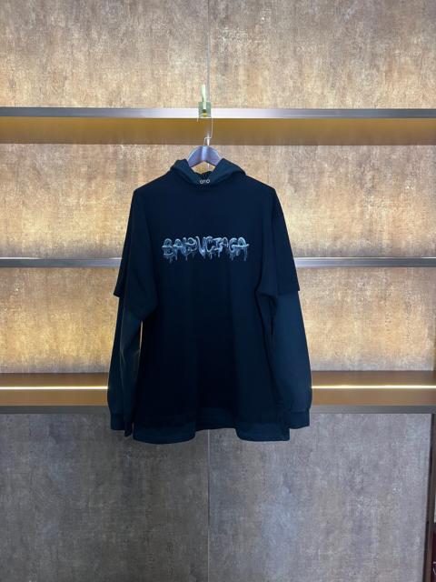 BALENCIAGA Balenciaga Fake Two‑Piece Hooded Sweater