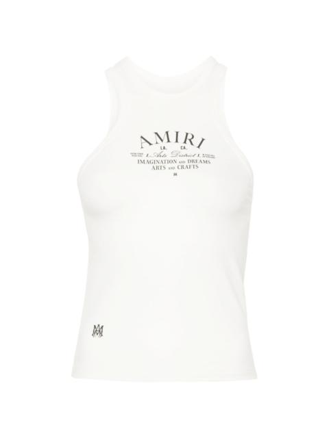 AMIRI logo-print cotton top
