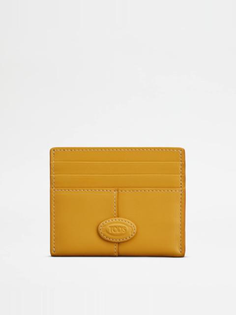 Tod's CARD HOLDER IN LEATHER - YELLOW