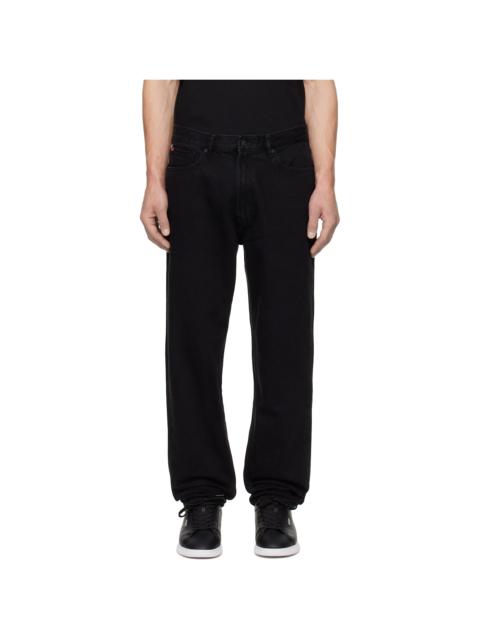 HUGO Black Tapered-Fit Jeans
